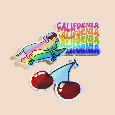 2"x2" Custom Holographic Stickers (High Quantity)